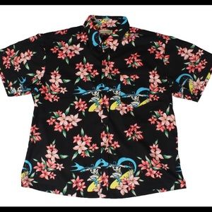 Men’s button shirt surfing Batman interchangeable